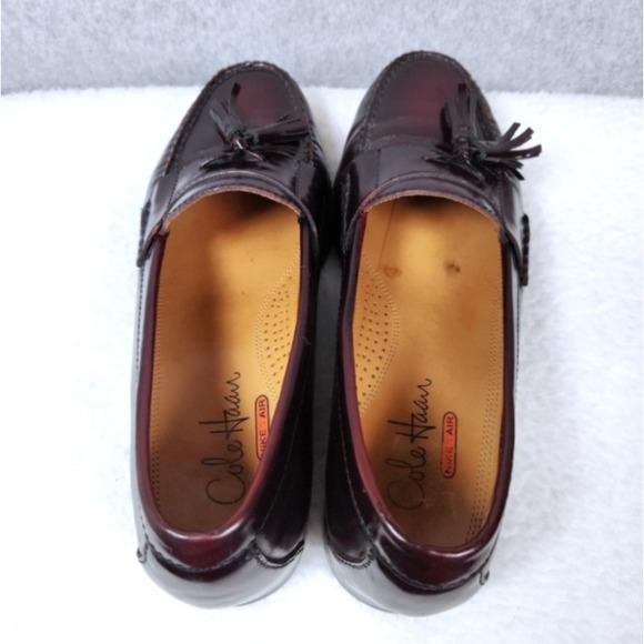 Cole Haan Men\'s Pinch Tassel Moc-Toe Loafers Size 9 Dark Burgundy Leather C06588 main image 11